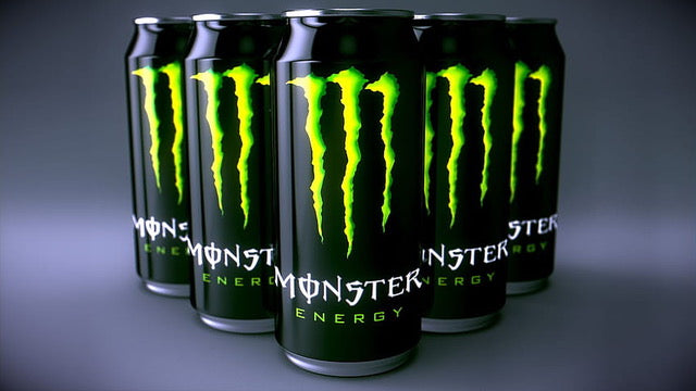 Monster energy drink bottles