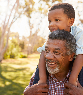 Grandpa with grandkid