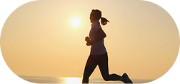 Runner at sunrise