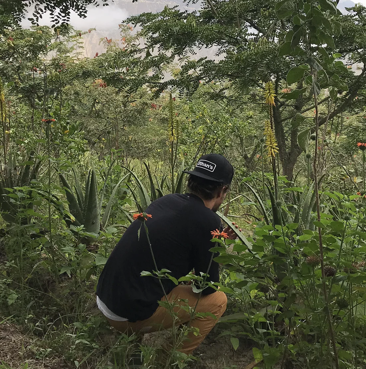 Ethan Hirshberg in an organic farm setting